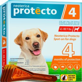 4 Flea and Tick Prevention for Dogs Puppies Flea Medicine Home Pest Control Topical Treatment Mosquito Repellent for Dogs Small Medium and Extra